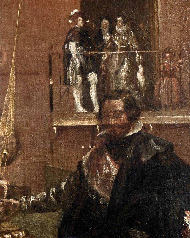 Diego Velazquez Duke and the royal family on the balcony looking on France oil painting art